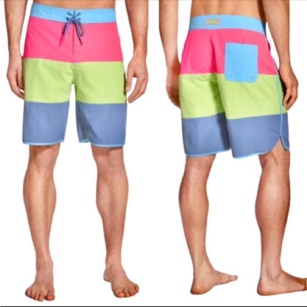 Vineyard Vines Neon Colorblock swim trunks